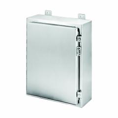 HOFFMAN Enclosure: 304 Stainless Steel, 24 in x 20 in x 8 in, NEMA 12/13/3/3R/3RX/4/4X, Solid Cover (MPN A24H2008SSLP). Key specifications — Brand: HOFFMAN; Closure Method: Clamps; Enclosure Material: 304 Stainless Steel; Knockouts: Not Included.
