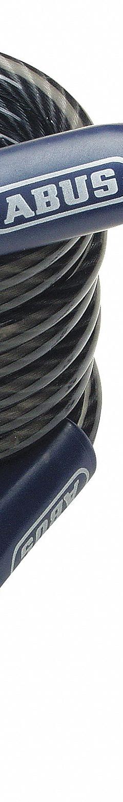 ABUS Security Cables: Coiled Cable, 6 ft Lg, 5/16 in Cable Dia, Black (MPN 1850/185 COILED CABLE). Key specifications — Includes Chain Cover: No; Coating Material: Vinyl; Environment: Indoor and Outdoor; Brand: ABUS.