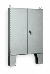 WIEGMANN Enclosure: Steel, 72 in x 72 in x 12 in, NEMA 12, Solid Cover, Hinged (MPN N12727212). Key specifications — Brand: WIEGMANN; Closure Method: Padlock Hasp; Knockouts: Not Included.