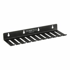 POMONA Test Lead Holder: 11 in x 0.71 in x 1.25 in, 10 Slots, 0.32 in Compatible Cable Dia, Black (MPN 4408/POM). Key specifications — Color: Black; Compatible Cable Type: RG59; Brand: POMONA.