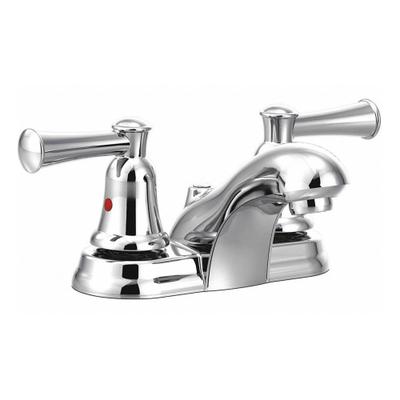CFG Low Arc Bathroom Faucet: Capstone, Brass, Chrome Finish, 1.2 gpm Flow Rate - Centerset Handle Bathroom Faucets