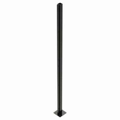 HUSKY RACK & WIRE Post 3-Way: 8 ft H, Black - Husky Rack & Wire Quick-Assemble Woven-Wire Partition Components