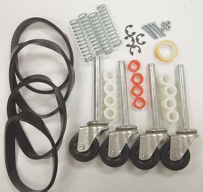 COTTERMAN Ladder Caster Kit: For Rolling Ladders, Swivel, 4 Casters, 2 in Wheel Dia