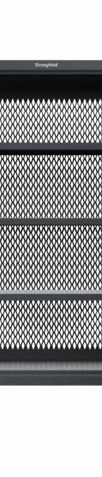 STRONG HOLD Storage Cabinet: 48 in x 24 in x 67 in, 3 Adj Shelves, Swing Handle & Padlock Hasp, Gray (MPN 45-VB-243-CA). Key specifications — Brand: STRONG HOLD; Body Panel Type: Ventilated; Cabinet Color: Dark Gray; Frame Assembled: Assembled.