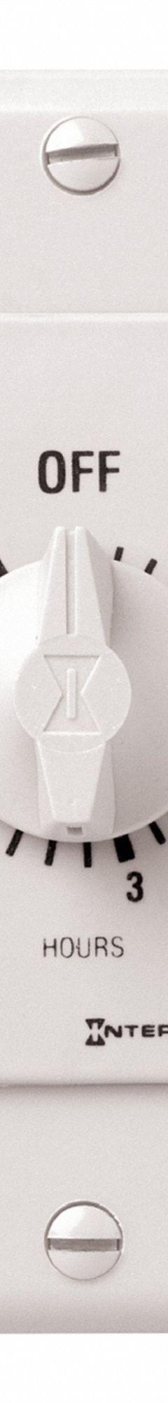 INTERMATIC Spring-Wound Timer: 6 hr Max, DPST, 277V AC, No Wall Plate Included, White (MPN FD46HW). Key specifications — Brand: INTERMATIC; Includes Hold: No Hold Included.