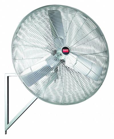 Dayton Mounted Fan: 30 in Blade Dia, 208V AC, 1/2 hp Motor HP - Standard Industrial Wall-Mount Fans