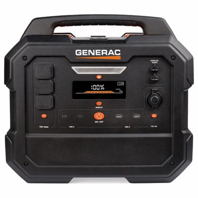 GENERAC Power Station: 1,600 W Rated Watt, 3,200 W Surge Watt, 2,106 Wh Capacity - Generac Power Stations