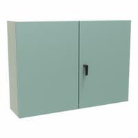 HAMMOND Electrical Enclosure: Steel, 30 in x 42 in x 10 in, NEMA 12/3R, Solid Cover, Hinged (MPN EN4TD304210GY). Key specifications — Brand: HAMMOND; Closure Method: Latches; Knockouts: Not Included.