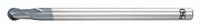 OSG Ball End Mill: Carbide, WXL Coated, 2 Flute, 1/2" Mill Dia, 1/2" LOC, 4" OAL (MPN 36100911)