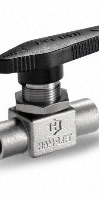 HAM-LET Manual Two-Way Ball Valve: 1/8 in, Stainless Steel, Straight, FNPT x FNPT, One-Piece, Lever (MPN H-810S-SS-N-1/8). Key specifications — Brand: HAM-LET; Handle: Lever.