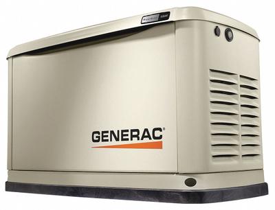 GENERAC Automatic Standby Generator: Natural Gas/Propane, Air, Single Phase, 240V AC - Air-Cooled Generators for Natural Gas & Propane Fuel