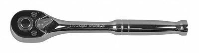 KLEIN TOOLS Hand Ratchet: Pear, Reversible, 7 in Overall Lg, Chrome, 5° Min Arc Swing - Standard-Head Ratchets