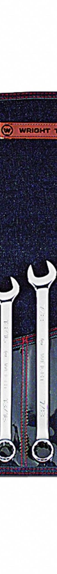WRIGHT Wrench Set: Steel, Full Polish, 15 Tools, 15 Range of Head Sizes, 15° Head Offset Angle, Std (MPN 915). Key specifications — attr309520: Full Polish; attr309519: Steel; attr309509: 15; attr324929: WRIGHT; attr309512: Tool Roll; attr309522: No; attr309533: Yes.