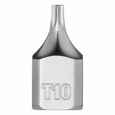 MILWAUKEE Bit Socket: 1/4 in Drive Size, Torx Tip, T10 Tip Size, 51/64 in Overall Lg - Torx Bit Sockets