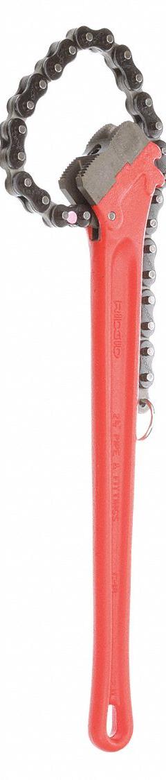 RIDGID Chain Wrench: For 5 in Outside Dia, 20 1/4 in Chain Lg, 18 in Handle Lg, Alloy Steel, Steel (MPN 31320). Key specifications — attr309935: Alloy Steel; attr309937: Steel; attr324945: RIDGID; attr380425: Chain Wrench.
