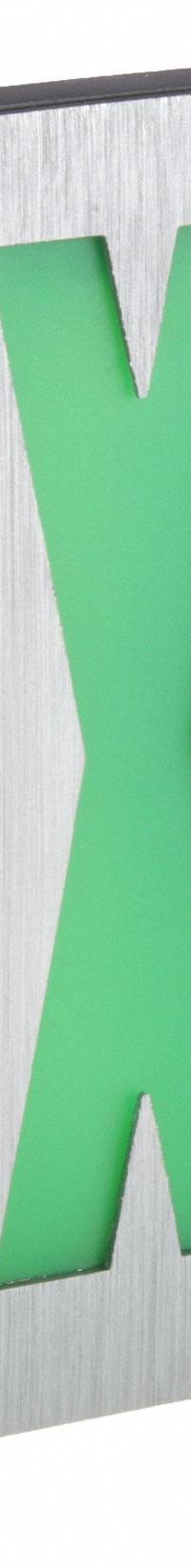 Exit Sign: Emergency Battery Backup, LED, Black, Green, 1 Faces, Ceiling/Wall, Nickel Cadmium (MPN CCESGE). Key specifications — Voltage: 120/277 V AC; Directional Indicators: Universal Field Selectable Chevrons; Text Color: Green; Brand: COMPASS; Emergency Battery Backup: Yes; Housing Color: Black; Lighting Technology: LED; Emergency Battery Backup - Broad: With Battery Backup.