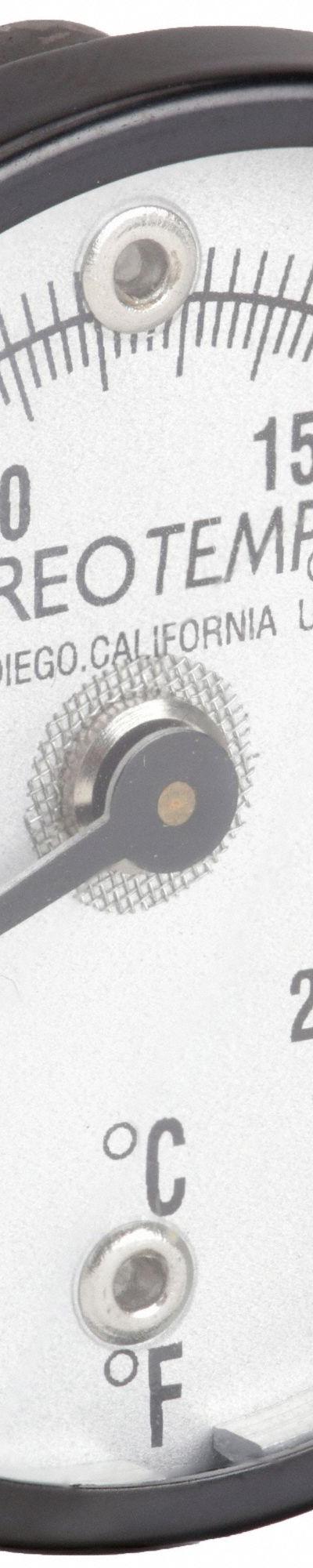 REOTEMP Magnetic Dial Thermometer: 0°F to 500°F /-20°C to 260°C - General Purpose Magnetic-Back Dial Thermometers