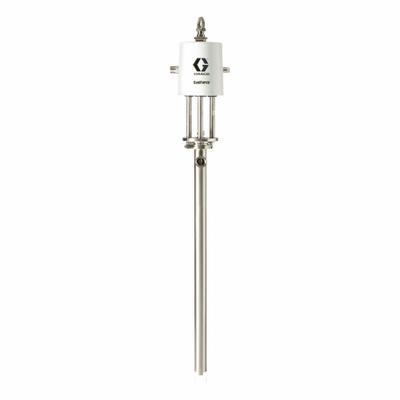 GRACO Air Drum Pump: Pump Only, 4 gpm Max. Flow Rate, 250°F Max. Fluid Temp. - Sanitary Piston Air-Operated Drum Pumps