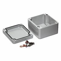 HAMMOND Enclosure: Die-Cast Aluminum, 2 in x 3 in x 2 in, NEMA 12/13/4/4X/6/6P, Screw On (MPN 1590Z100GY). Key specifications — Brand: HAMMOND; Closure Method: Screws; Knockouts: Not Included.