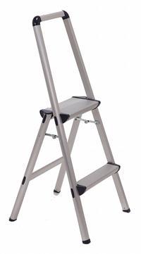 XTEND + CLIMB Step Stool: 2 Steps, 2.8 ft Overall Ht, 225 lb Load Cap, Aluminum, 16.5 in Standing Ht (MPN FT-2). Key specifications — Brand: XTEND + CLIMB; Color: Silver.