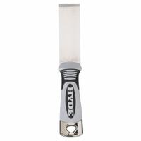 HYDE Putty Knife: Bld. Mat. Stainless Steel, Hdl. Mat. Plastic, Stiff, Straight Bld. Shape (MPN 06258). Key specifications — attr1004902: HYDE; attr1012057: Full; attr1014703: Plastic; attr1017570: Hammer End; attr1029655: Straight; attr1034073: Straight.
