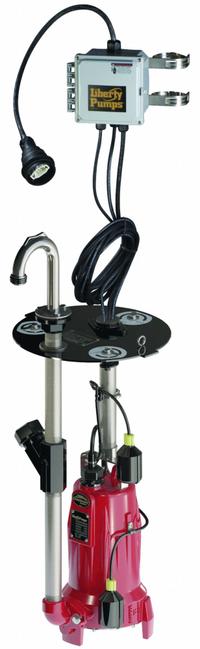 LIBERTY PUMPS Grinder Pump System: 2 hp, 208/230V AC, 50 gpm @ 10' of Head, 185 ft Max. Head, NPT (MPN LSGX202-RE). Key specifications — Rated Voltage: 208/230V AC; Discharge Location: Top; Brand: LIBERTY PUMPS; Alarm: Included; Retrofit for Brand & Series: E/One GP200/GP2000.