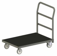 APPROVED VENDOR Platform Truck: 1,400 lb, 60 in L x 36 in W x 7 7/8 in H Deck, Solid, 12 ga Deck (MPN EPTRM36605PU95). Key specifications — Side Panel Type: No Side Panels; Brand: APPROVED VENDOR; Color: Gray; Caster/Wheel Configuration: (2) Swivel.