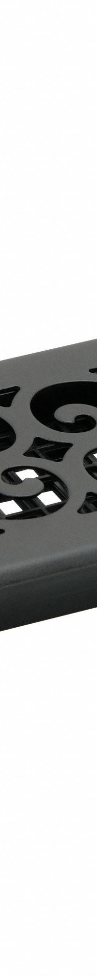 Floor Register: Floor, 11 1/2 in H, 5 1/2 in W, Decorative, Textured, Black, Steel Grille, One-Way (MPN ST410). Key specifications — Adjustable Blades: No; Brand: DECOR GRATES; Airflow Directions: One-Way; Grille Color: Black.