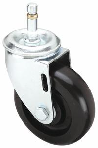 APPROVED VENDOR Stem Caster: Swivel, No Brake, 4 in Wheel Dia., 1 1/4 in Wheel Wd, 5 in Mounting Ht (MPN P12S-PB040D-SG1-001). Key specifications — attr1111099: APPROVED VENDOR; attr1111095: Black; attr1176855: Swivel.