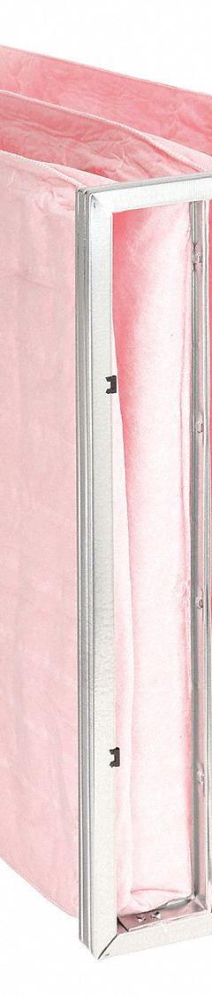 GRAINGER Pocket Air Filter: 24 in x 12 in x 36 in, MERV 13, Pink, Synthetic, 3 Pockets (MPN 5M366). Key specifications — Display Sell UOM: EA; Brand: GRAINGER; Media Material: Synthetic; Performance Rating: MERV 13.