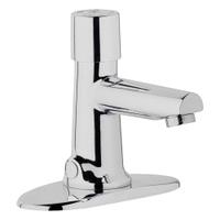 CHICAGO FAUCETS Straight Spout Bathroom Faucet: 3501, Single-Post, Cast Brass, 0.5 gpm Flow Rate (MPN 3501-4E2805ABCP). Key specifications — Brand: CHICAGO FAUCETS; Series: 3501; Includes: Mounting Hardware.