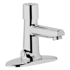 CHICAGO FAUCETS Straight Spout Bathroom Faucet: 3501, Single-Post, Cast Brass, 0.5 gpm Flow Rate (MPN 3501-4E2805ABCP). Key specifications — Brand: CHICAGO FAUCETS; Series: 3501; Includes: Mounting Hardware.