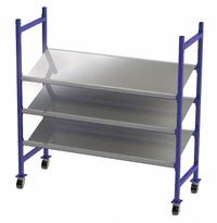 UNEX FLOW CELL Gravity Flow Rack: 76 in x 28 in x 72 in, Tilt, 3 Shelves, Steel (MPN FCMTPS76283). Key specifications — Brand: UNEX FLOW CELL; Decking Material: Steel.