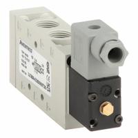 AVENTICS Solenoid Air Control Valve: Series L2, Single Solenoid, Four-Way / Two-Position, 5 Ports (MPN L23BA452O060T30). Key specifications — attr1077526: L23BA452O060T30; attr1077589: Locking; attr1077598: Solenoid Air Control Valve; attr1077600: Spring Return.