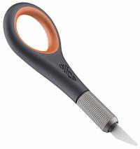 SLICE Precision Blade: Triangular, 3/4 in Blade Lg, 0.03 in Blade Thick, Ceramic, 3 1/2 in Handle Lg (MPN 10580). Key specifications — attr307565: Glass Filled Nylon; attr307563: Ceramic; attr307566: Yes; attr324883: SLICE.