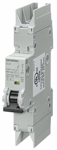 SIEMENS IEC Miniature Circuit Breaker: 30 A Amps, 60V DC, 10kA at 277V AC, Screw Clamp, 5SJ4, AC/DC (MPN 5SJ41308HG42). Key specifications — Brand: SIEMENS; DC Voltage Rating: 60V DC; Max. AIR Rating: 10kA at 277V AC; Terminal Connection: Screw Clamp; AC Voltage Rating: 277V AC; Series: 5SJ4.