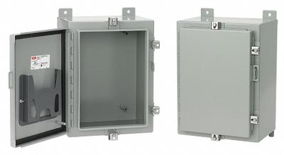 HOFFMAN Enclosure: Steel, 48 in x 36 in x 10 in, NEMA 12/13/4, Solid Cover - Steel Washdown Enclosures