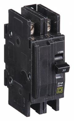 SQUARE D Miniature Circuit Breaker: 30 A, 120/240V AC, Single Phase, 22kA at 120/240V AC, 2 Poles (MPN QOU230VH). Key specifications — Phase: Single; Amps: 30 A; AC Voltage Rating: 120/240V AC; Max. AIR Rating: 22kA at 120/240V AC; For Use With: Heating; Brand: SQUARE D.