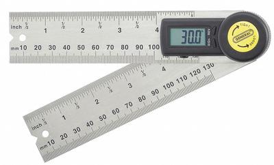 GENERAL TOOLS Digital Angle Finder: 0°to 360°, Included, 5 in x 1 3/8 in, LCD - Digital Protractors