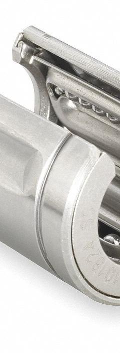 THOMSON Linear Ball Bearing: 5/8 in Inside Dia, 105 lbf Dynamic Load Capacity, No Wipers (MPN OPN101824). Key specifications — Material: Steel; Included Wiper Seals: No Wipers.