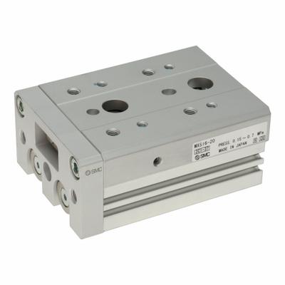 SMC Air Slide Table: 75 mm Stroke Lg, 16 mm Bore Dia, Mfr Part # MXS16-75, MXS Series - Pneumatic Slide Tables