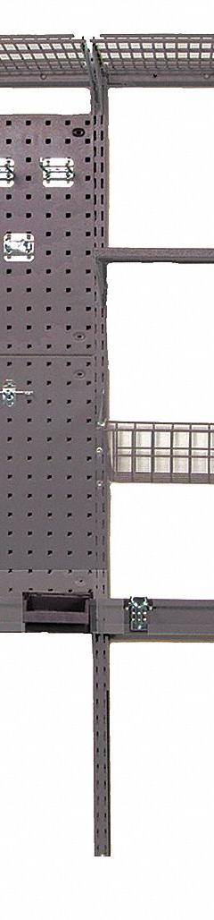 TRITON PRODUCTS Modular Wall Storage: 66 in x 16 in x 63 in, Epoxy Coated, Gray (MPN 1740). Key specifications — Product Type: Shelving Unit; Color: Gray; Material: Steel; Brand: TRITON PRODUCTS; Finish: Epoxy Coated; Includes: (3) Hang Rails; Mounting Type: Wall Mount.