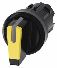 SIEMENS Short-Handled Selector Switch: 22 mm Panel Mount Size, 3 Positions, No Cam Included Cam (MPN 3SU1002-2BL30-0AA0). Key specifications — Action: Maintained/Maintained/Maintained; Cam: No Cam Included; Brand: SIEMENS; Switch Bezel Material Type: Non-Metallic.