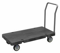 AKRO-MILS Platform Truck: 3,000 lb, 48 in L x 24 in W x 38 3/4 in H Overall Dim., Black/Gray (MPN V90166A1411VD). Key specifications — attr1345828: Gray; attr1345811: (2) Swivel; attr1345838: AKRO-MILS.