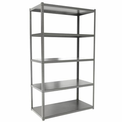 HALLOWELL Metal Shelving: Starter, Extra-Heavy-Duty, 48 in x 24 in, 84 in Overall Ht - Extra-Heavy-Duty Bolted Standalone Open Metal Shelving