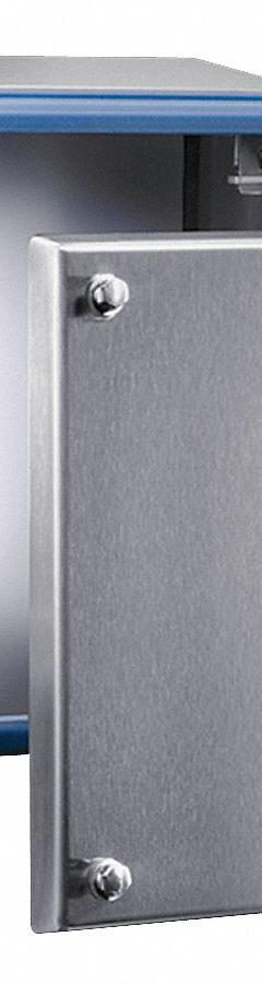 RITTAL Enclosure: 304 Stainless Steel, 8 in x 8 in x 5 in, NEMA 1/12/13/3/3X/4/4X, Solid Cover (MPN 1672600). Key specifications — Brand: RITTAL; Closure Method: Screws; Enclosure Material: 304 Stainless Steel; Knockouts: Not Included.