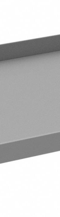 TENNSCO Modular Unit Shelf: 42 in Overall Wd, 14 in Overall Dp, Gray, Steel, Steel, Lower Shelf (MPN SM-42). Key specifications — Includes Mounting Hardware: Yes; Color: Gray.