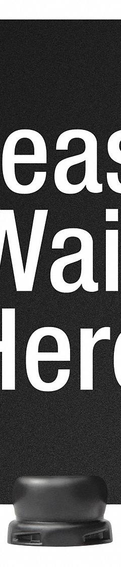 LAVI Sintra Sign: Black, Please Wait Here Message, 14 in Overall Lg, 11 in Overall Wd (MPN 80-1131TV/P4S). Key specifications — Brand: LAVI; Color: Black; Message: Please Wait Here; For Use With: Tempest Sign Stand; Material: Plastic.