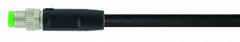 Cordset: M8 Male Straight X Bare Wire, 4 Pins, Black, PUR, 1.5 m Cable Lg, 24 AWG Wire Size (MPN 7000-08011-6310150). Key specifications — Cable Jacket Color: Black; End 1 Mounting Orientation: Straight; End 1 Gender: Male; End 1 Connection Type: M8; Cable Jacket Material: PUR; Brand: MURRELEKTRONIK; IP Rating: IP66K; End 2 Connection Type: Bare Wire.