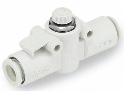 SMC Speed Control Valve: In-Line Fitting, Hex Screw, 3/8 in Valve Body Size - In-Line Speed Control Valves